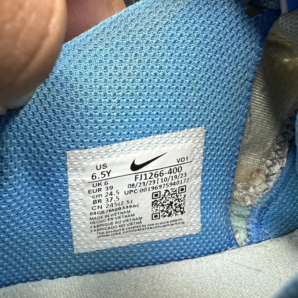 Nike Ja 1 All-Star FJ1266-400 Kids US 6.5Y Basketball Shoes Glacier Blue Sneaker